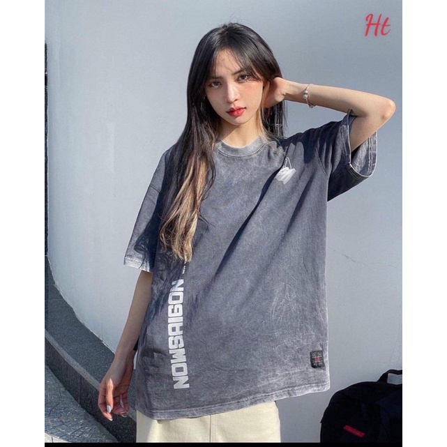 Áo loang chữ Now in 2 mặt H2A776