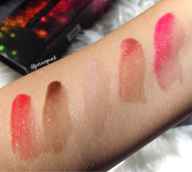 Set 5 thỏi bóng Fenty Beauty Glossy Posse Mini Gloss Bomb  + 2% phí bán hàng