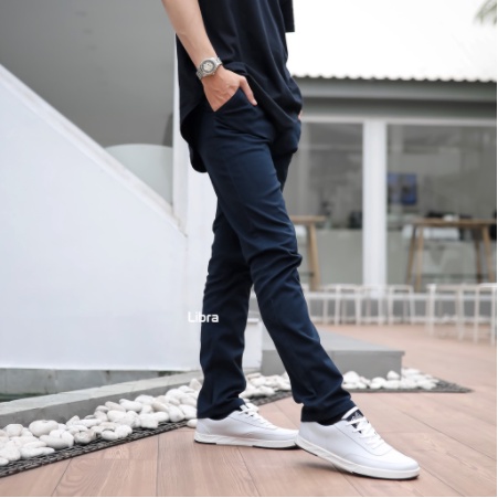 Libra Quần Dài Ôm Dáng Màu Xanh Navy Chất Liệu Cotton Mềm Co Giãn Mẫu Mã 2022 Mới Nhất Dành Cho Nam