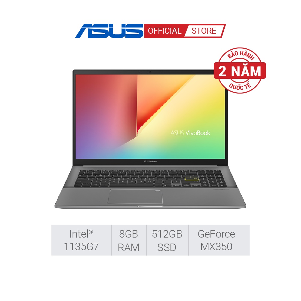 [ELGAME10 giảm 10% tối đa 2TR] Laptop ASUS VivoBook S533EQ-BN338T i5-1135G7 | 8GB | 512GB |MX350 2GB|15.6' FHD|W10