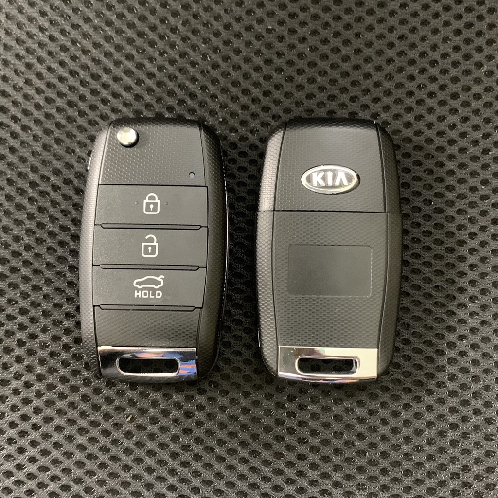 Vỏ Chìa Khóa Dùng Cho Xe KIA 3 Nút Bấm [Màu Đen] Chìa Gập