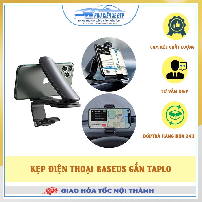 Kẹp điện thoại ô tô ⚡FREESHIP⚡ Baseus gắn trên taplo