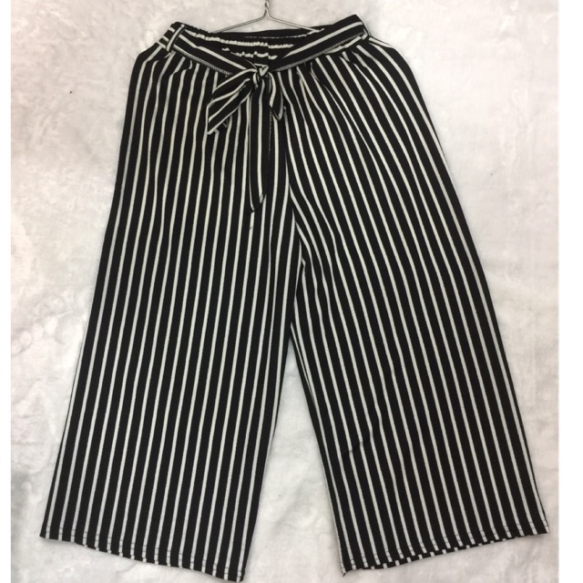 quần culottes vải sọc