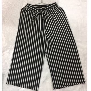 Quần culottes vải sọc
