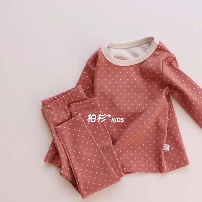 BỘ TAY DÀI QUẦN DÀI HÀN QUỐC PHONG CÁCH VINTAGE CHẤM BI CHO BÉ TRAI BÉ GÁI TỪ 10-20KG