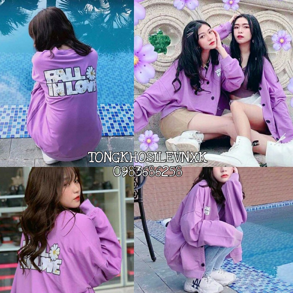 ÁO KHOÁC CARDIGAN BASIC PURPLE UNISEX MÀU TÍM