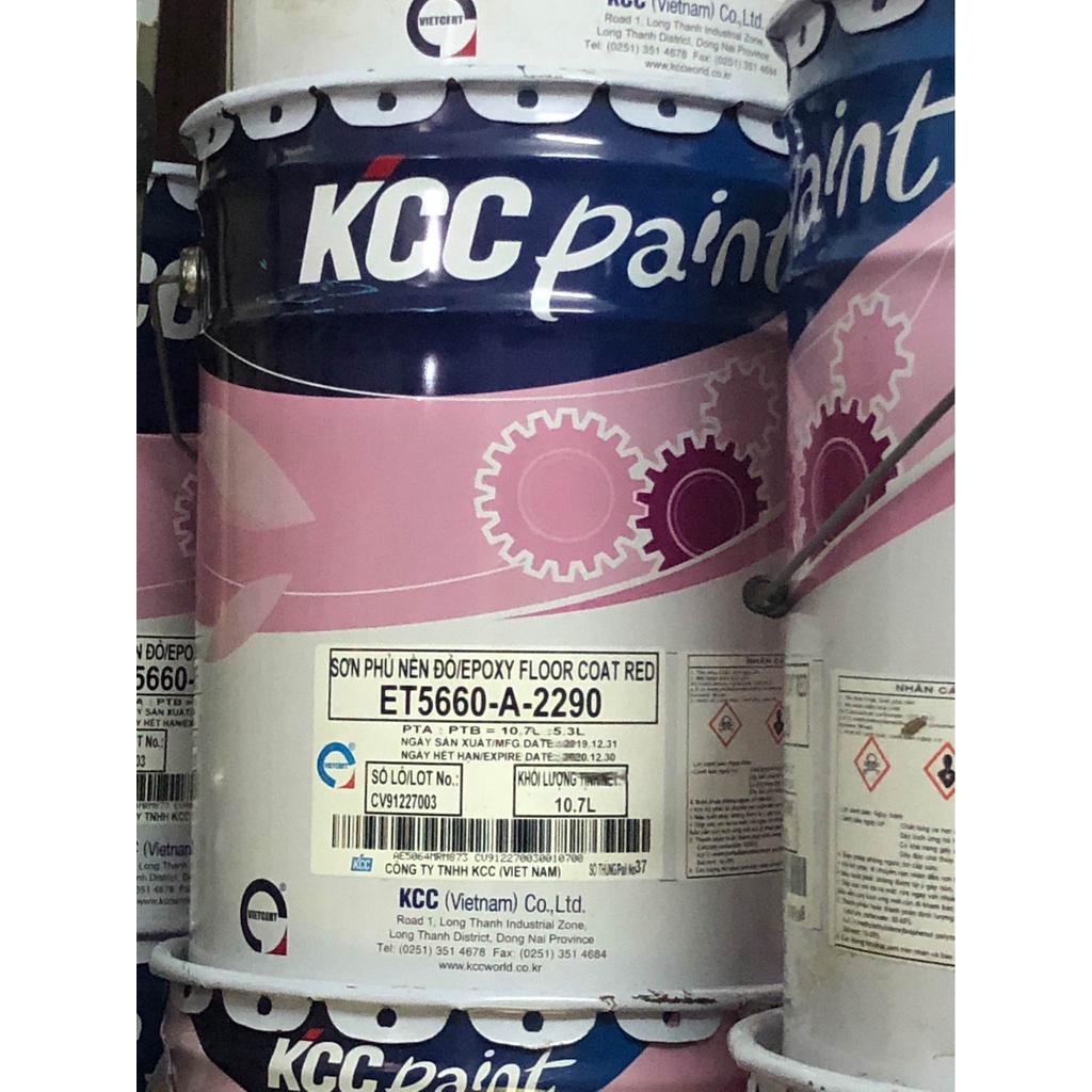 ET5660 Red2290 (Bộ 16L ) - Màu Đỏ. Sơn phủ Epoxy hệ lăn 2 thành phần