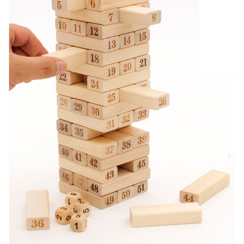 Đồ chơi rút gỗ cho bé xây tòa tháp