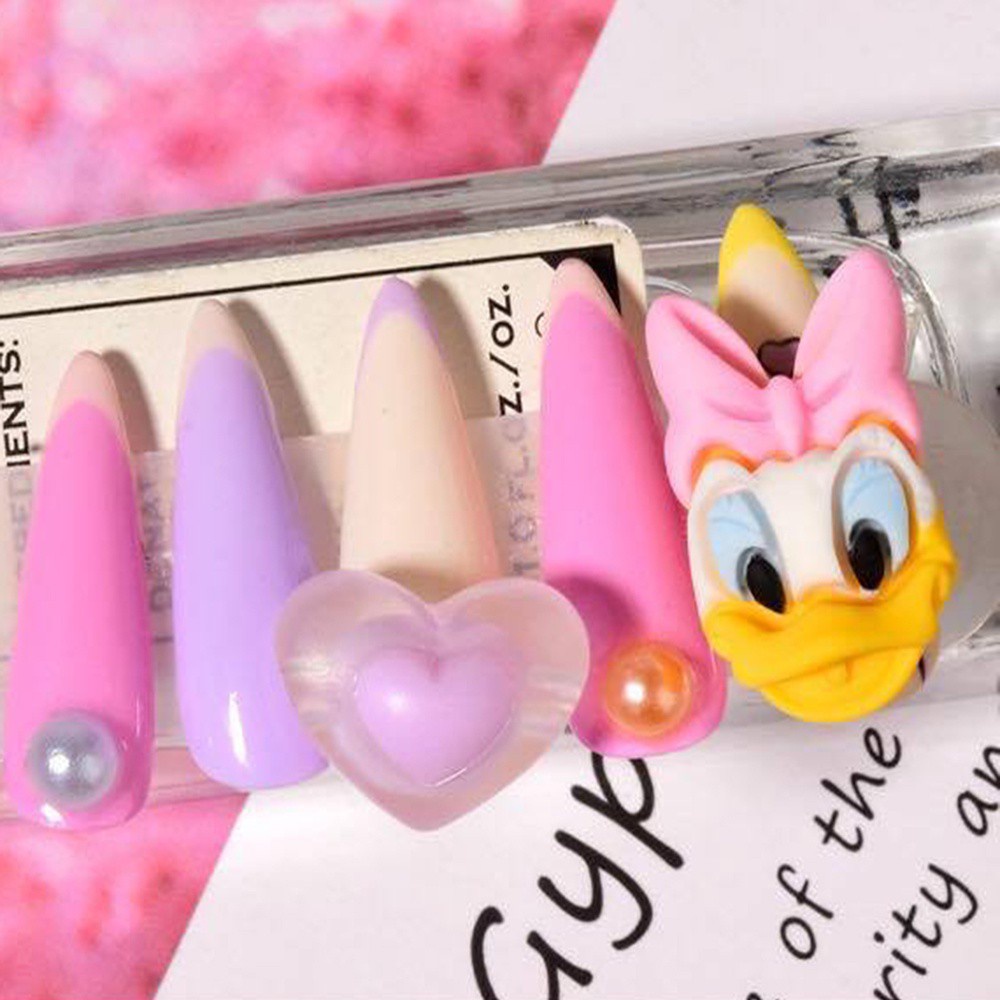 [Hàng mới về] Phụ kiện đính móng trang trí hình nhân vật hoạt hình 3d dễ thương