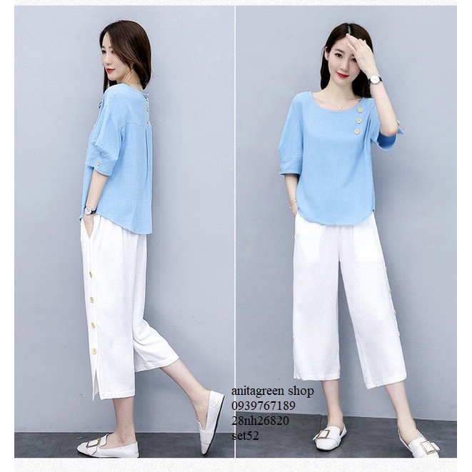 nh26820-SET ÁO TAY PHỒNG QUÀN ỐNG RỘNG | BigBuy360 - bigbuy360.vn