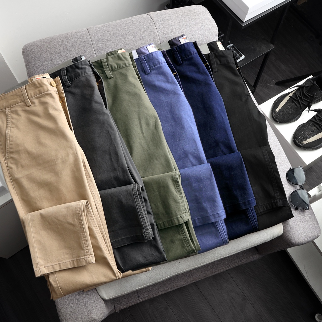 Quần kaki dài nam basic cao cấp Pigofashion Zqkk01 (chọn màu)