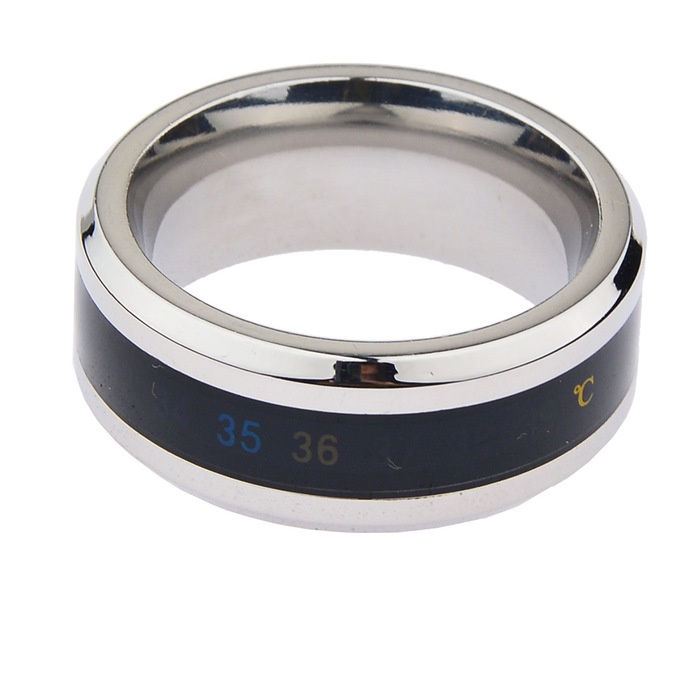 Nhẫn Nam Nhiệt Độ Thời Trang Loki Accessories Màu Bạc Cá Tính Hàn Quốc Chất Liệu Titan - Nhẫn Nhiệt Độ