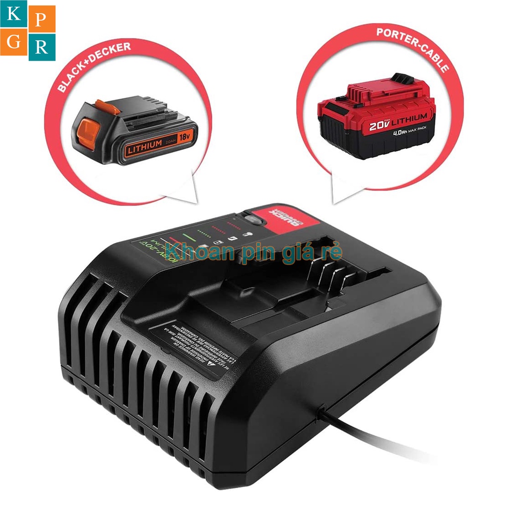 Sạc pin Black & Decker 10.8V-18V Li-ion 3.7V nhận mạch zin
