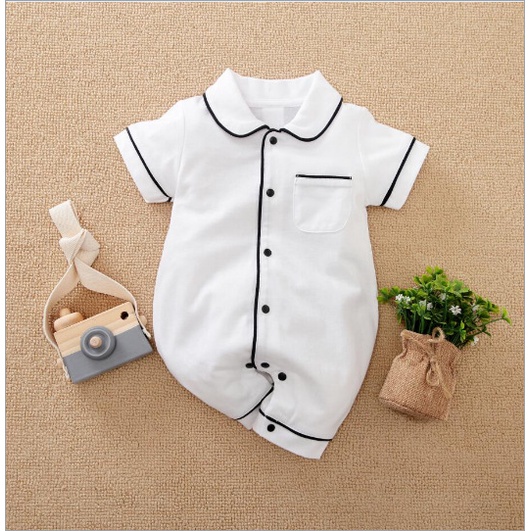 Bộ Đồ Ngủ Liền Thân Tay Dài Mỏng Điều Hòa Không Khí Thời Trang Mùa Hè Cho Bé Sơ Sinh 22 Tuổi