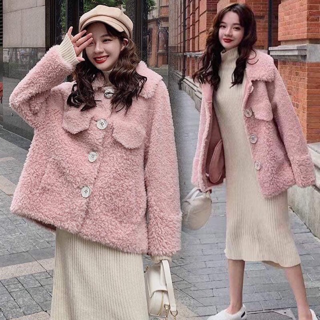 ÁO DẠ LÔNG HỒNG