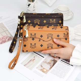 Ví nữ Hàn Quốc, ví nữ cầm tay sang trọng phong cách hoạ tiết Monogram nhiều ngăn