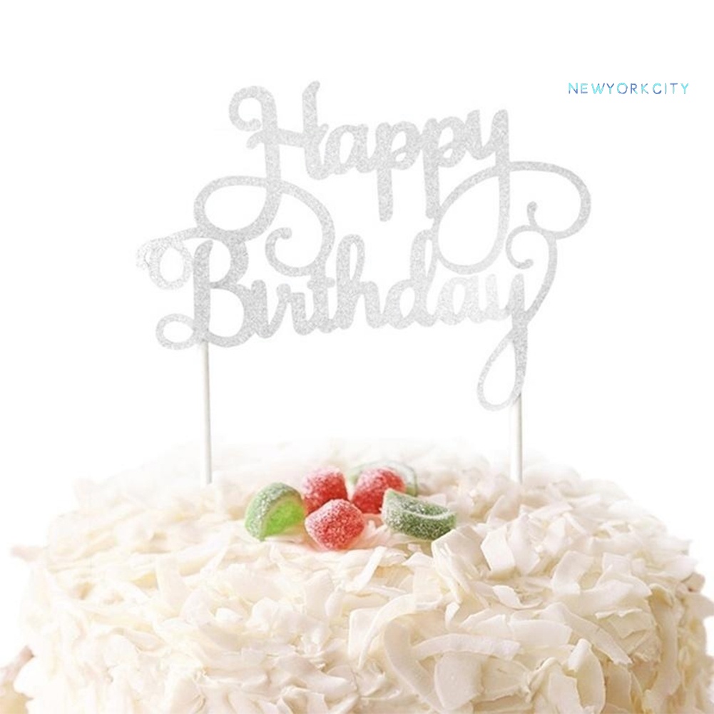 Que Cắm Trang Trí Bánh Sinh Nhật Chữ Happy Birthday Mới