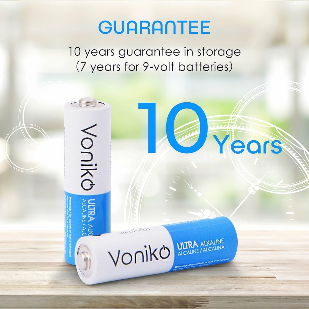 Pin Ultra Alkaline AA hiệu Voniko ⚡ Vỉ 2 viên, sử dụng cho máy đo huyết áp