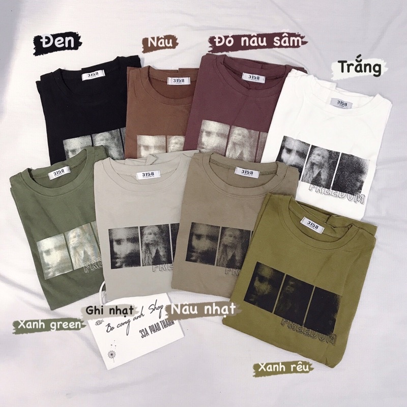 Áo Thun Freedom AH425 Mác 3158 From To Rộng Unisex Nam Nữ Mang Được Hàng Quảng Châu Chất Tuyết Nhung Loại 1