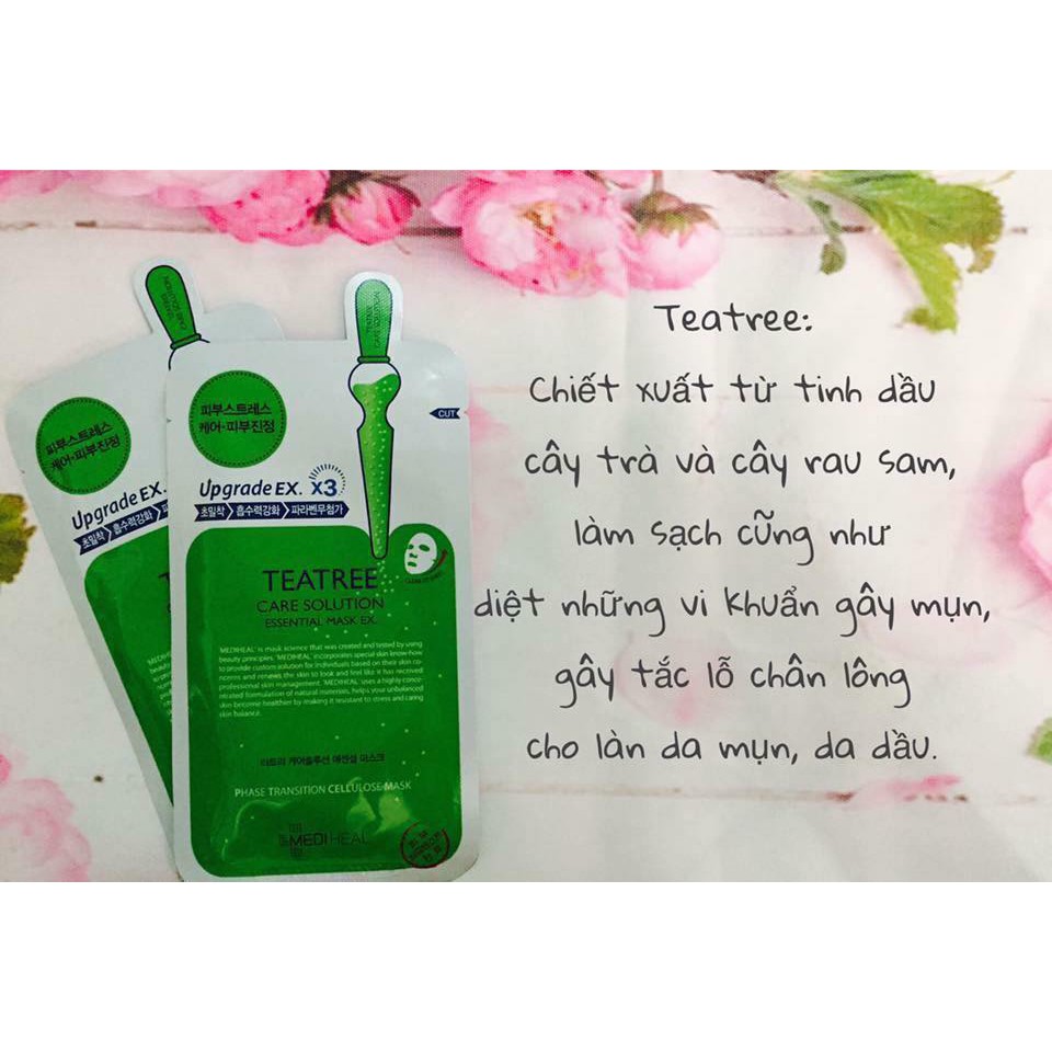 Mặt Nạ Tea tree Mediheal Teatree Healing Solution Essential Mask