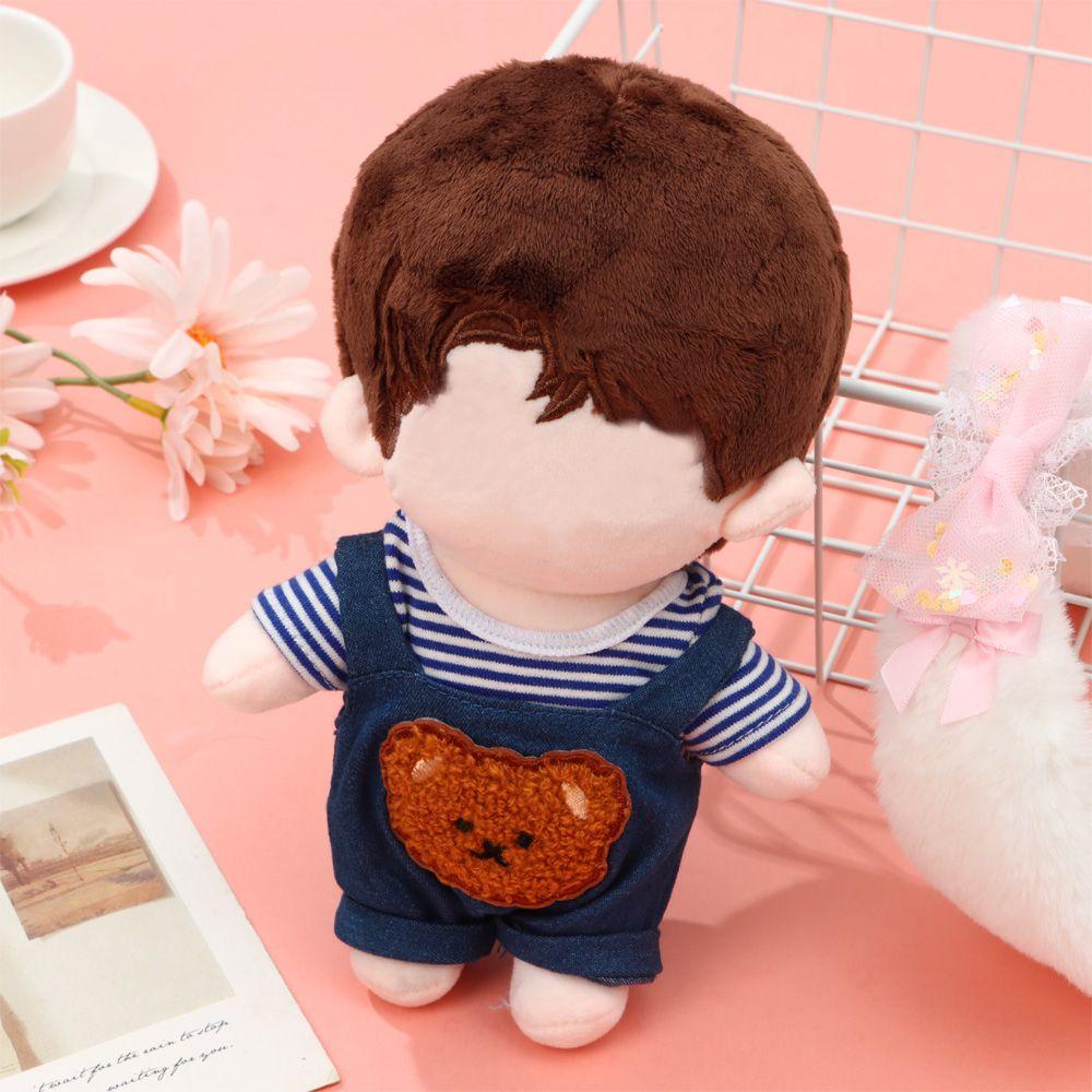BEBETTERM Quần Yếm Denim Hình Gấu Nâu Hoạt Hình Xinh Xắn Dành Cho Búp Bê