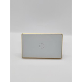 Công tắc Tuya Zigbee chữ nhật Viền Hợp Kim cao cấp viền vàng