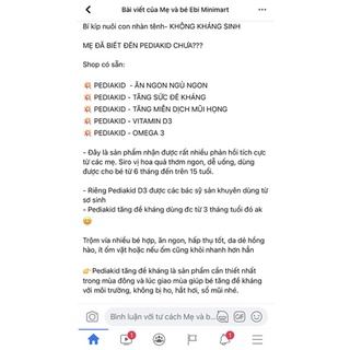 Siro Pediakid Pháp các loại cho bé