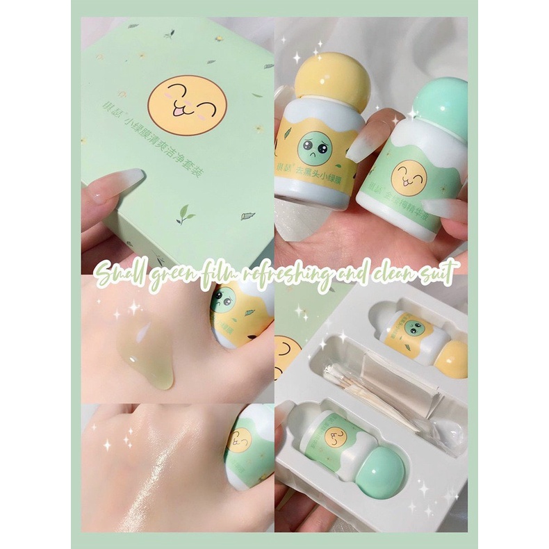 Hộp 2 lọ lăn mụn đầu đen QISE