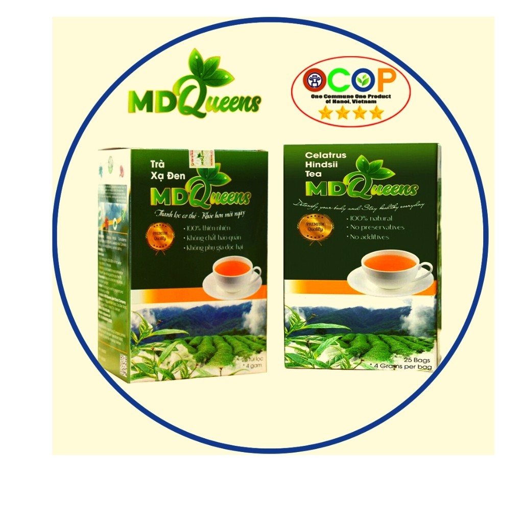 Trà xạ đen MD Queens 100% thảo dược thiên nhiên giúp ổn định huyết áp, hạ mỡ máu, men gan, thanh lọc cơ thể | BigBuy360 - bigbuy360.vn