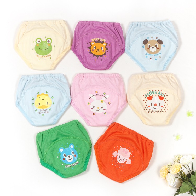 Quần Lót Tập Đi Vệ Sinh 4 Lớp Chống Thấm Nước Họa Tiết Động Vật Hoạt Hình Cho Bé