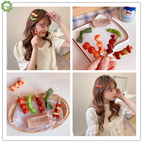 Kẹp tóc BB hình đồ ăn vui nhộn phong cách Hàn Quốc cho nữ