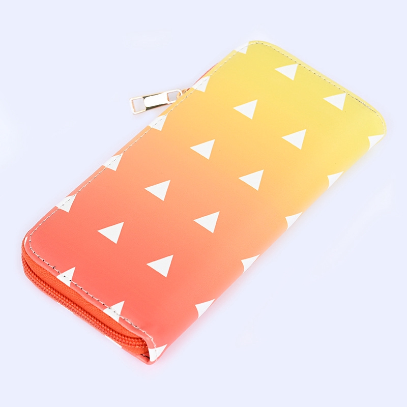 Ví da pu dáng dài in hình anime Nhật Bản Kimetsu No Yaaiba