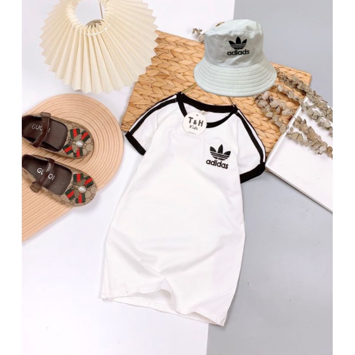 Váy body tặng kèm mũ Adidas cho bé gái 7-18kg