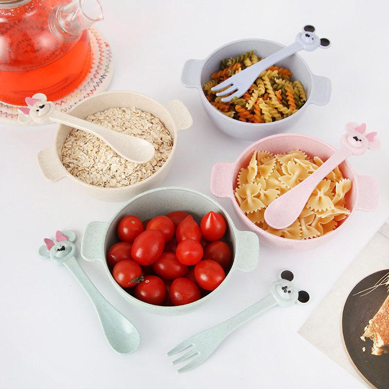 Bộ bát thìa nĩa ăn dặm dành cho bé
