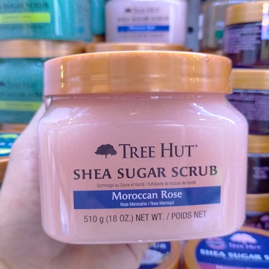 Tẩy Tế Bào Chết Cơ Thể Tree Hut Shea Sugar Scrub Moroccan Rose - Kem Tẩy Da Chết