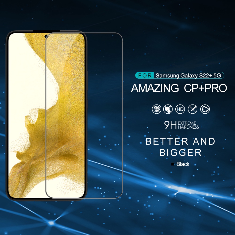 Kính cường lực Nillkin Amazing CP + Pro bảo vệ toàn màn hình cho Samsung Galaxy S22 Plus