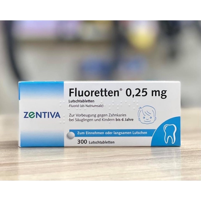 Viêm ngậm chống sâu răng fluoretten 0,25mg 300 viên