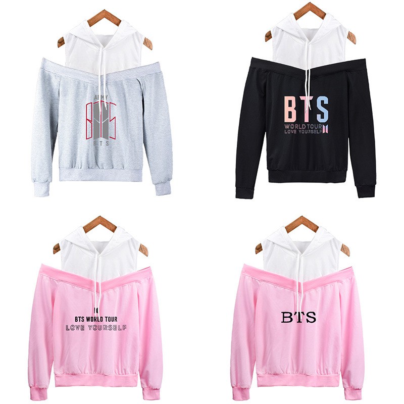 Áo Sweater Có Mũ Trùm Đầu Phong Cách Nhóm Nhạc Bts Mới