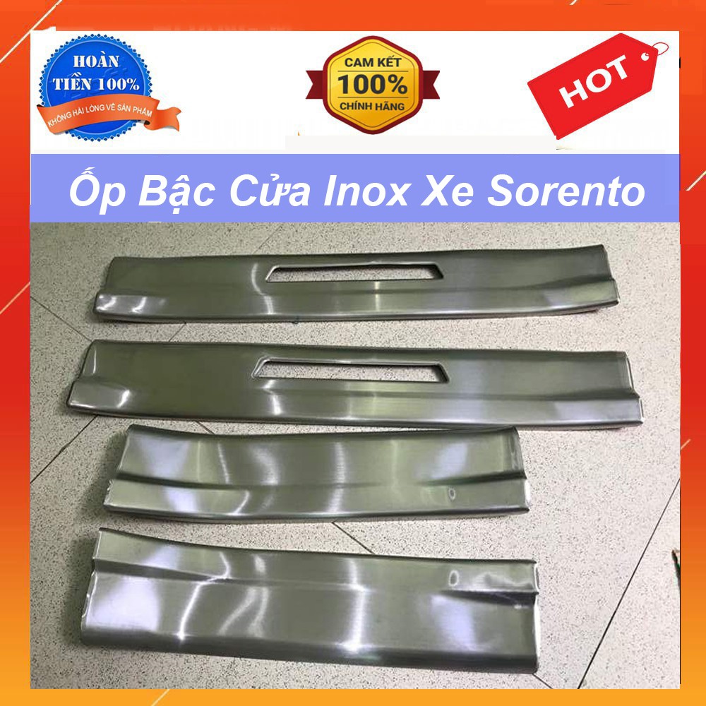 Ốp bậc cửa trong xe KiA sorento 2014 đến 2019 mẫu inox