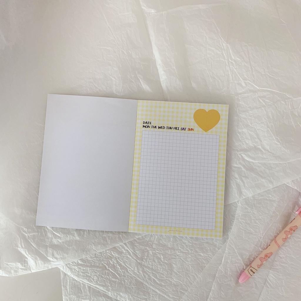 Giấy ghi chú in hình trái tim xinh xắn đáng yêu tiện dụng