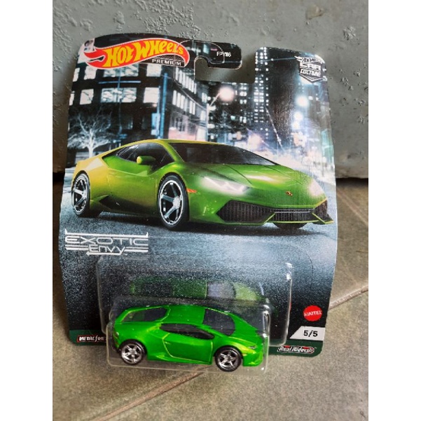 xe Hot Wheels real riders Lamborghini Huracan xanh lá , hàng hiếm