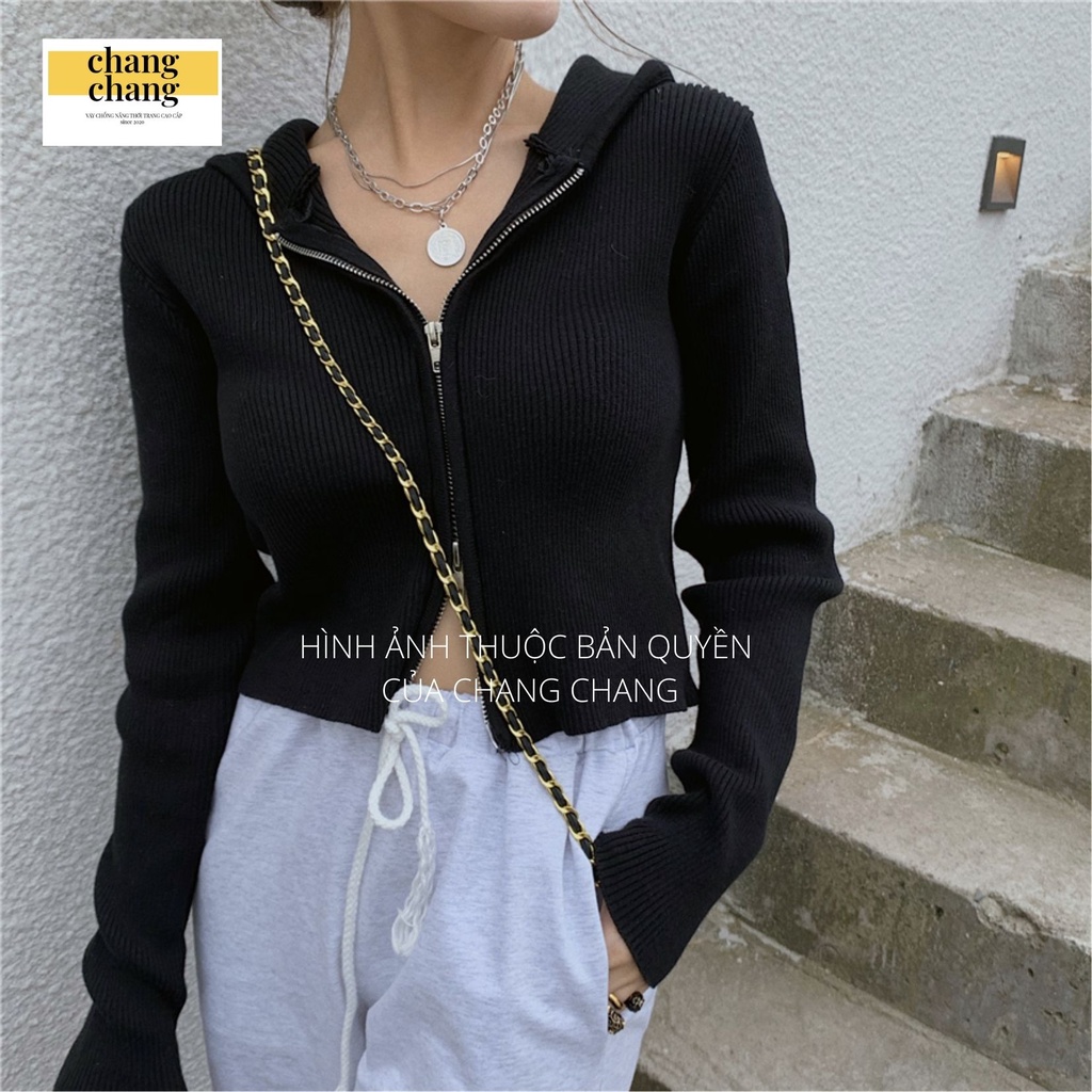 Áo Khoác Lửng Thun Gân Dày Mềm, Co Dãn Thoải Mái CHANG CHANG, Áo Chống Nắng Mềm Mát