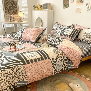 Trọn Bộ Chăn Ga Gối Mền Cotton Poly Nhập (4 Món) Mẫu DA BÁO KẺ SỌC. Sang Trọng Tinh Tế.Trungvbhp_shopalot2