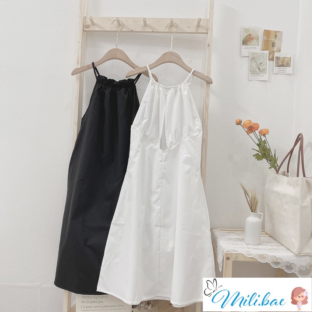 Váy Nữ, Váy Maxi Đi Biển, Váy Yếm Khoét Lưng Dáng Suông Siêu Xinh Mili Bae Store(có ảnh cận chất thật) | BigBuy360 - bigbuy360.vn