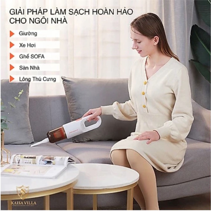 [ Hàng chính hãng] Máy hút bụi cầm tay tích điện- Làm sạch thông minh- Gọn nhẹ-