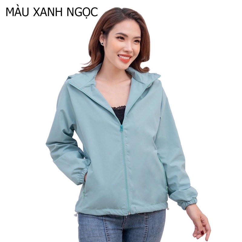 Áo khoác gió nữ, vải gió tráng bạc cao cấp chống nước cản gió.hàng đẹp loại 1