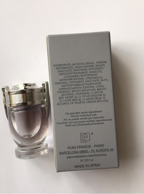 [ mini ] Nước Hoa mini Nam Paco Rabanne Invictus 5ml