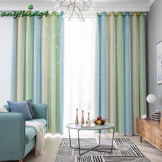 Rèm cửa màu gradient dùng trang trí phòng ngủ