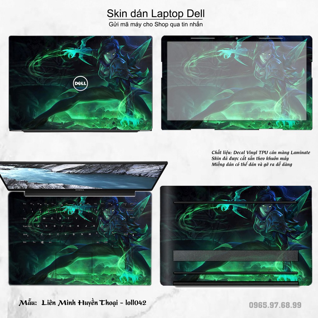 Skin dán Laptop Dell in hình Liên Minh Huyền Thoại nhiều mẫu 6 (inbox mã máy cho Shop)