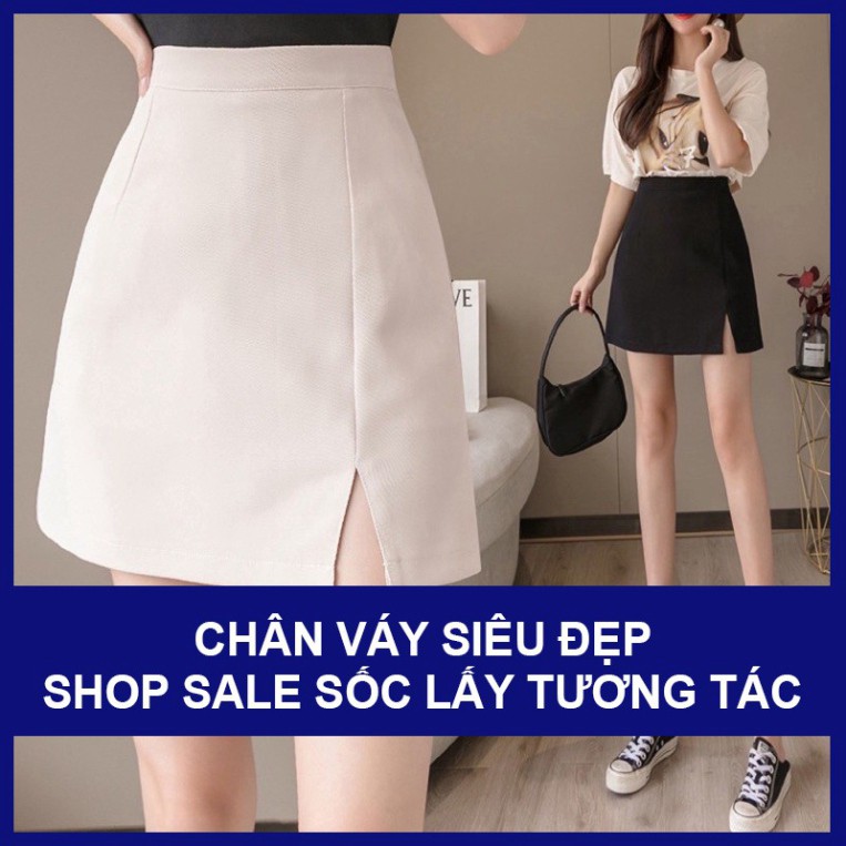 [Chân Váy] Chân váy ngắn chữ A Dáng Ngắn Xẻ Tà Phía Trước chất Vitex, Chân Váy Công Sở Mã CV01